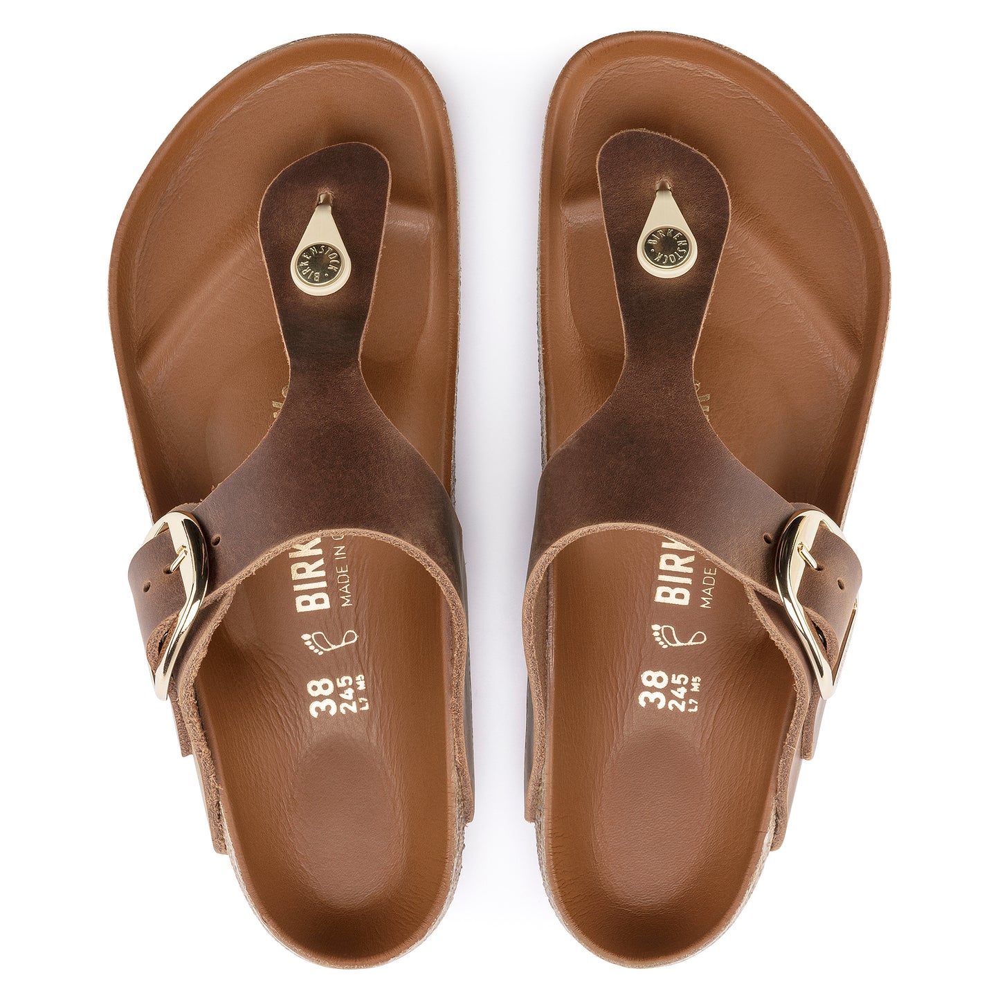 Gizeh Cognac Pelle Oliata [Big Buckle]